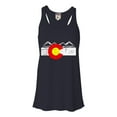 thumbnail image 1 of Womens Distressed Colorado Flag Rocky Mountains Flowy Racerback Tank Top T-Shirt, 1 of 1