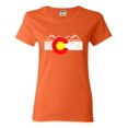 thumbnail image 1 of Womens Distressed Colorado Flag Rocky Mountains T-Shirt, 1 of 1