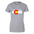 thumbnail image 1 of Womens Distressed Colorado Flag Rocky Mountains T-Shirt, 1 of 1