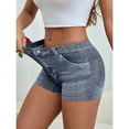 thumbnail image 1 of Womens Distressed Ripped Jean Shorts JIANLAI Tight Mid-Rise Waist Design High-Waist Style, Short Denim Pants, Plus-Size Style, Casual Fashion, Loose Fit Summer Style, Summer Beach Style S-XXXL Navy, 1 of 7