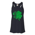thumbnail image 1 of Womens Distressed Shamrock St. Patrick's Day Irish Pride Flowy Racerback Tank Top T-Shirt, 1 of 1