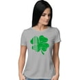 thumbnail image 1 of Womens Distressed Shamrock St. Patrick's Day Irish Pride T-Shirt, 1 of 1