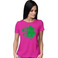 thumbnail image 1 of Womens Distressed Shamrock St. Patrick's Day Irish Pride T-Shirt, 1 of 1
