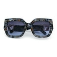 thumbnail image 1 of Womens Diva Oversized Thick Temple Jewel Hinge Fashion Plastic Sunglasses Blue Tortoise - Navy, 1 of 8