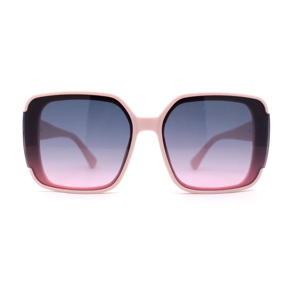 Womens Diva Rectangle Designer Butterfly Fashion Sunglasses Pink - Black Pink