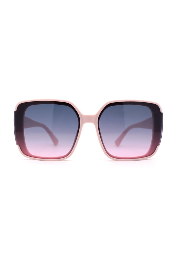 Womens Diva Rectangle Designer Butterfly Fashion Sunglasses Pink - Black Pink