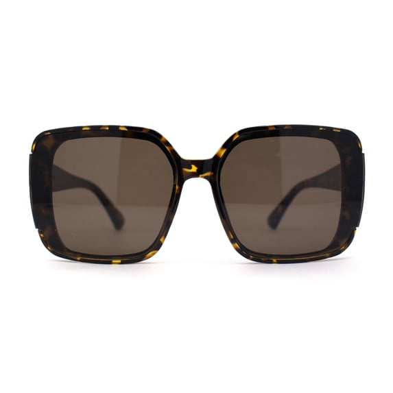 Womens Diva Rectangle Designer Butterfly Fashion Sunglasses Tortoise - Brown