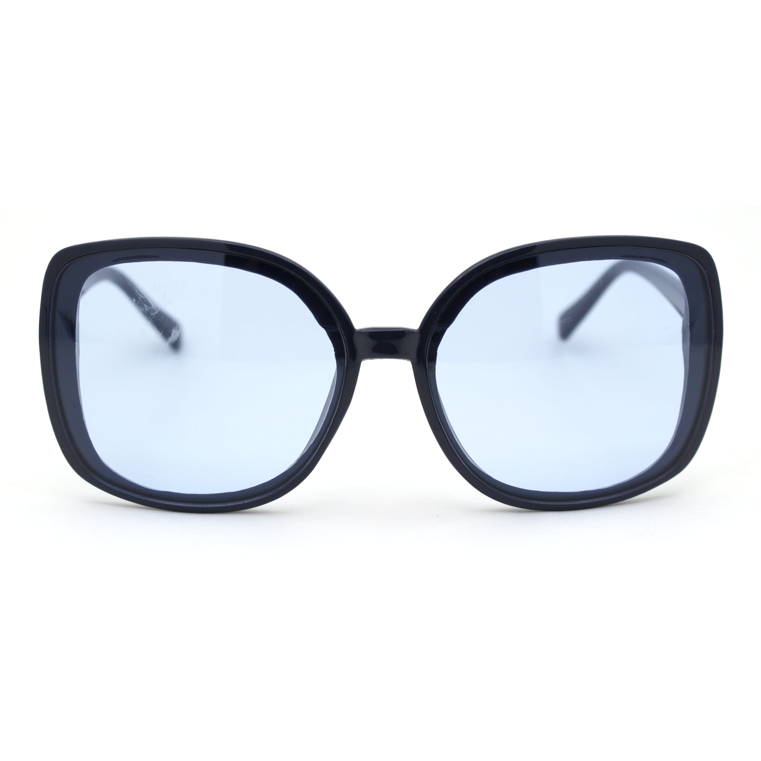 Womens Pearl Trim Arm Round Rimless Circle Lens Sunglasses Gold