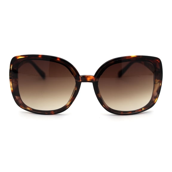 Womens Diva Thin Plastic Frame Butterfly Sunglasses Tortoise Brown