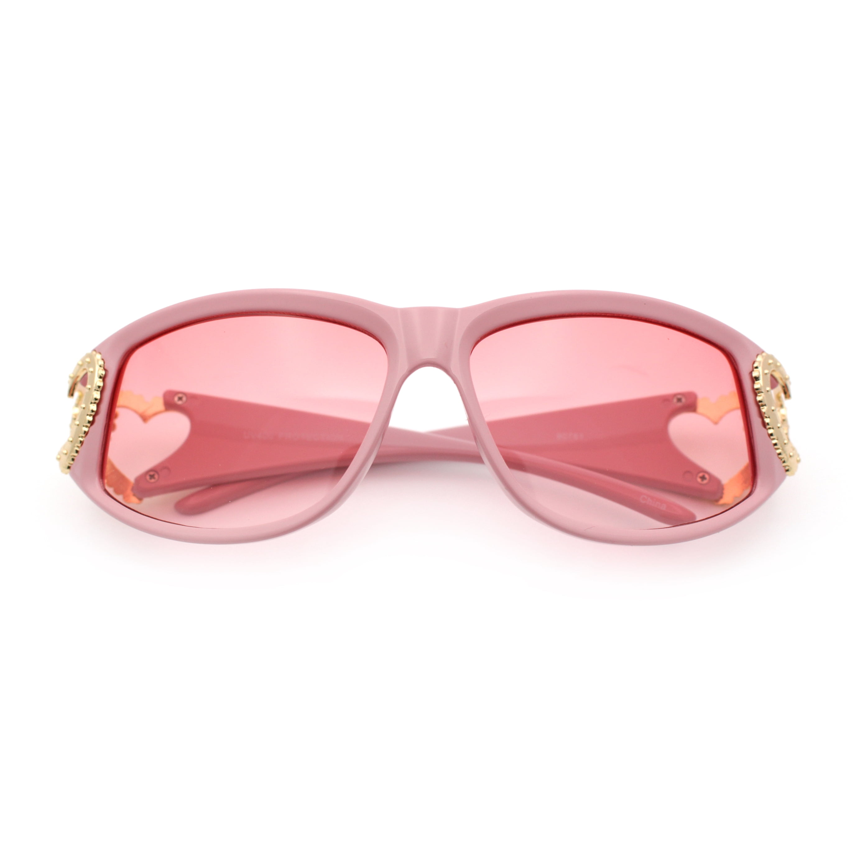 Womens Diva Wrap Around Double Heart Jewel Hinge Plastic  display picture 2