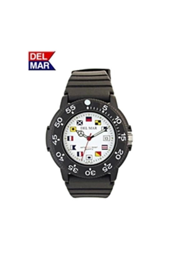 Womens Dive 200 White Nautical Dial PU Watch