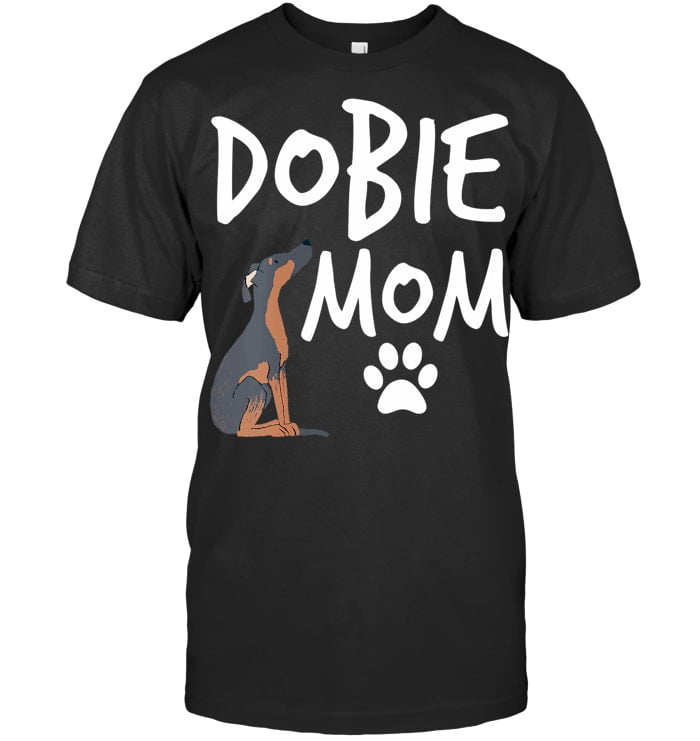 Womens Dobie Mom Doberman Pinscher Dog Puppy Pet Lover Gift Vneck