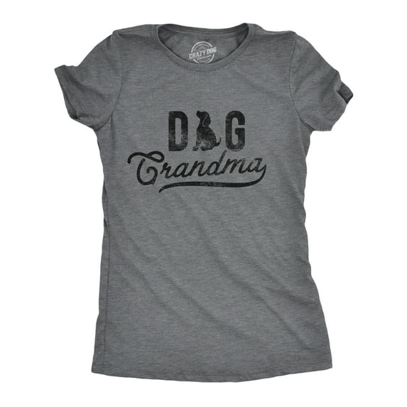 Womens Dog Grandma T Shirt Cute Pet Puppy Animal Lover Graphic Tee for Grandfather Womens Graphic Tees