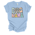 thumbnail image 1 of Womens Dog Mama Leopard Paw Print Unisex Short Sleeve T-Shirt Graphic Tee-Baby Blue-small, 1 of 1