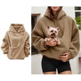 thumbnail image 1 of Womens Dog Pouch Holder Sweatshirt Pullover Pet Carrier Sweatshirt Long Sleeve Large Pocket Pet Hoodie Fall Clothes, 1 of 7
