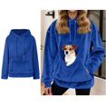 thumbnail image 1 of Womens Dog Pouch Hoodie Pullover Dog Carrier Sweatshirt Creative Long Sleeve Oversized Pocket Dog Hoodie Warm Fall Winter Clothes, 1 of 5