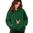 thumbnail image 1 of Womens Dog Pouch Hoodie with Kangaroo Pocket Oversized Pet Carrier Sweatshirts Animal Holder Animal Holder Pullovers, 1 of 5