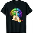 thumbnail image 1 of Womens Don'T Judge What You Don'T Understand Lips Lgbt Trans Pride T-Shirt Black Large, 1 of 5
