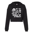 thumbnail image 1 of Womens Don't Talk Out Loud You Lower The IQ Cropped Hooded Sweatshirt, 1 of 1