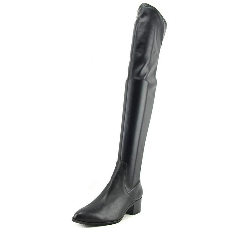 Womens Donald J Pliner Dayle Over The Knee Stretch Boots Black Leather Walmart
