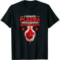 thumbnail image 1 of Womens Donation Awareness I Donate Plasma Transfusion Blood Donor Round-Neck T-Shirt, 1 of 5