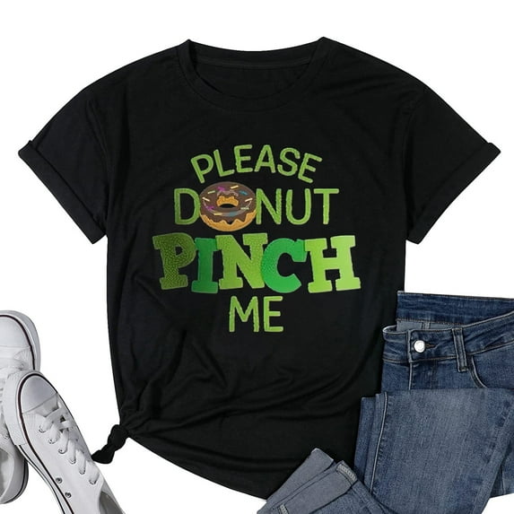 Womens Donut Pinch Maternity Dark T Shirt Maternity Tee Black Medium