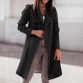 thumbnail image 1 of Womens Double Coat Winter Mid Long Trench Coat With Belt Tantrum Jacket Light Outdoor Jackets for Women Fuzzy Coat Jacket inside Pockets Sweater Women Jackets for Women Long Womens Thin Jacket Petite, 1 of 5