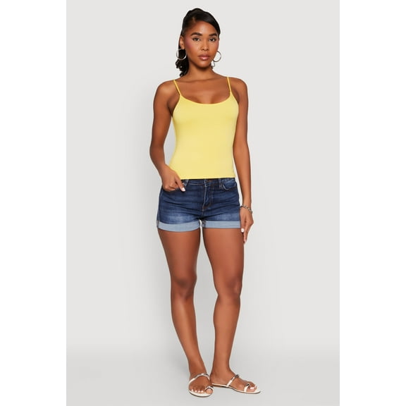 Womens Double Layered Cropped Cami