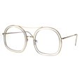 thumbnail image 1 of Womens Double Rim Designer Clear Lens Eye Glasses Clear, 1 of 4