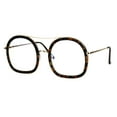thumbnail image 1 of Womens Double Rim Designer Clear Lens Eye Glasses Tortoise, 1 of 4