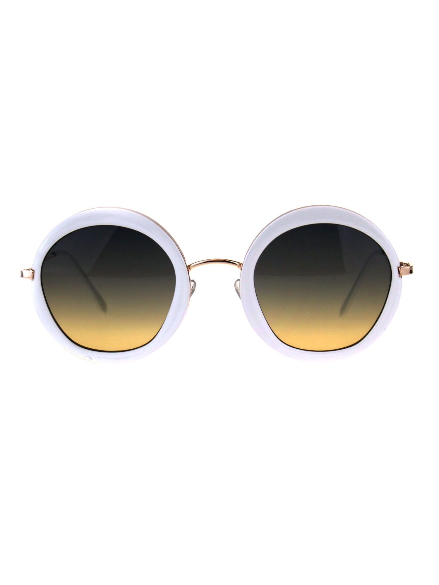 Womens Double Rim Designer Fashion Round Circle Lens  display picture 1