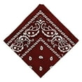 thumbnail image 1 of Womens Double Sided Paisley Print Bandana Scarf Head Neck Scarf red Red, 1 of 6