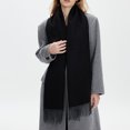thumbnail image 1 of Womens Double Sided Scarf with Tassels, Soft Warm Winter Scarf for Cold Weather, 1 of 5