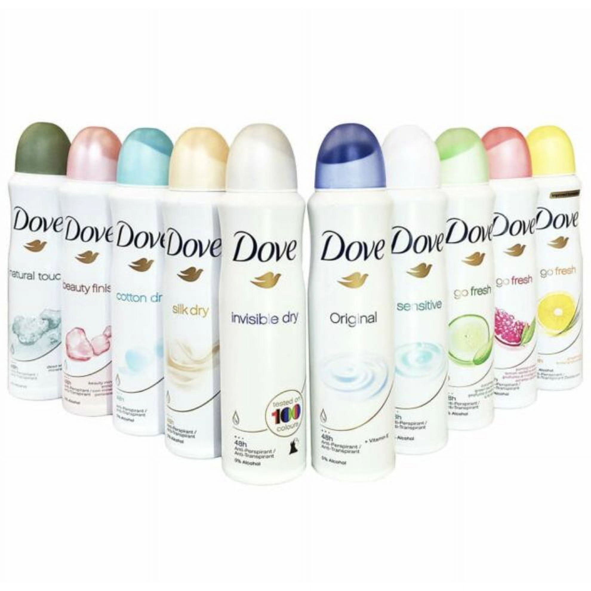 BEVERLY HILLS SILVER Womens Dove Antiperspirant Spray Deodorant 10-Pack