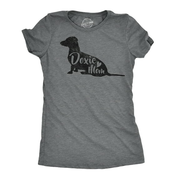 Womens Doxie Mom T Shirt Wiener Dog Lover Gift Funny Daschund Tee Womens Graphic Tees