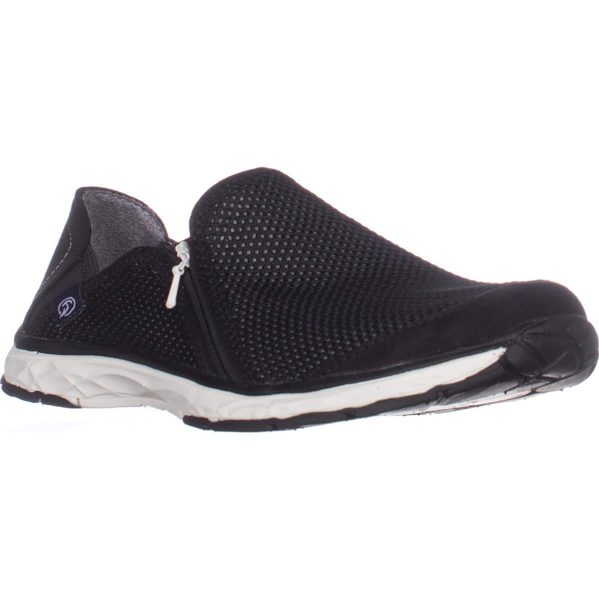 Womens Dr. Scholls Anna Zip Fashion Sneakers Black Knit Walmart