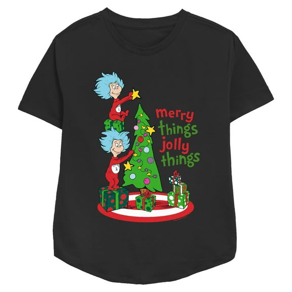 Womens Dr. Seuss Merry Things Jolly Things T Shirt