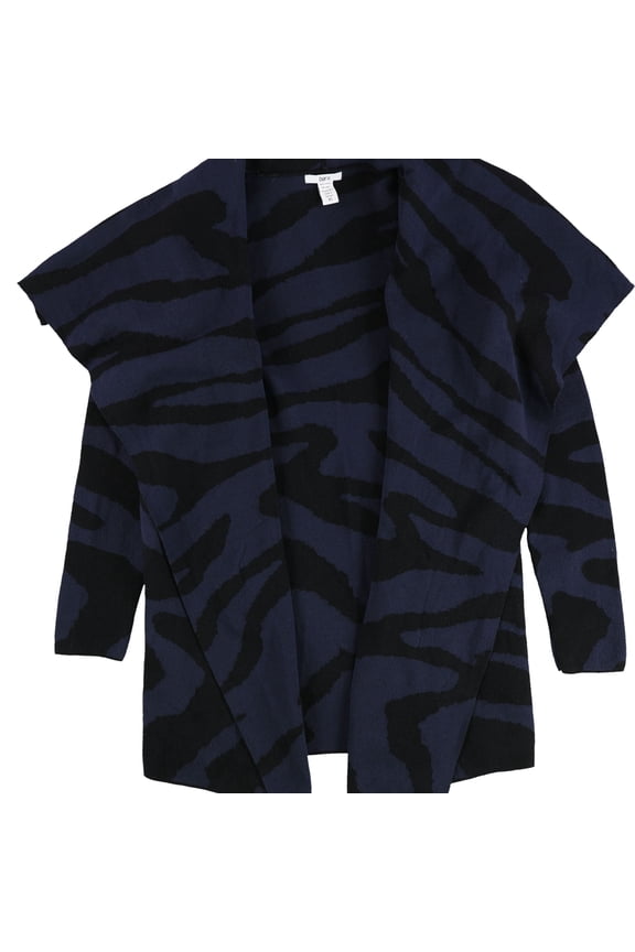 Womens Draped Printed Cardigan Blazer Jacket