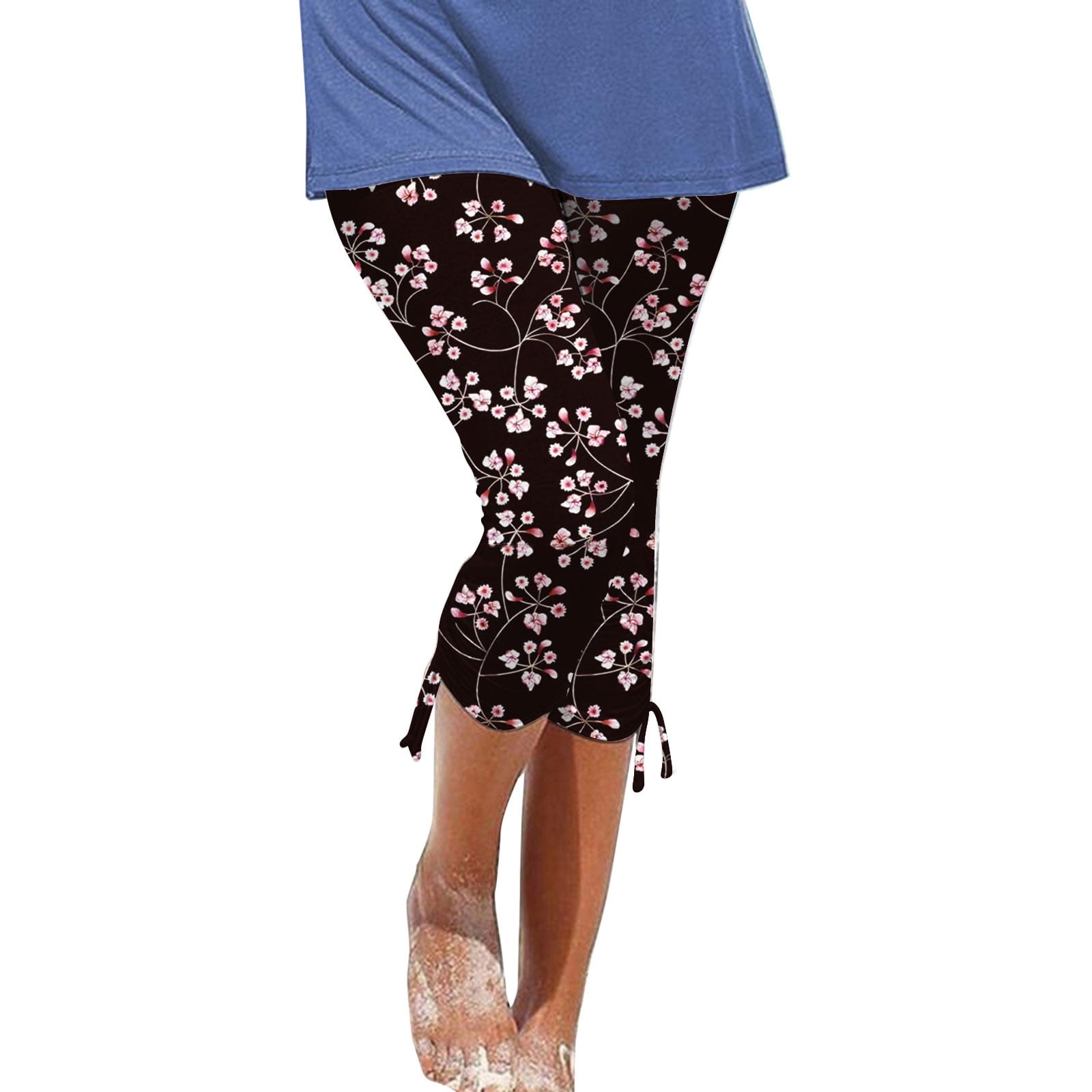 Kid Girl Polka dots/Black Belted Paperbag Leggings