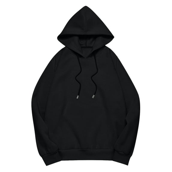 Womens Drawstring Hooded Sweatshirts, Hoodies for Women Fall Fashion Loose Fit Solid Color Athletic Long Sleeve Pullover