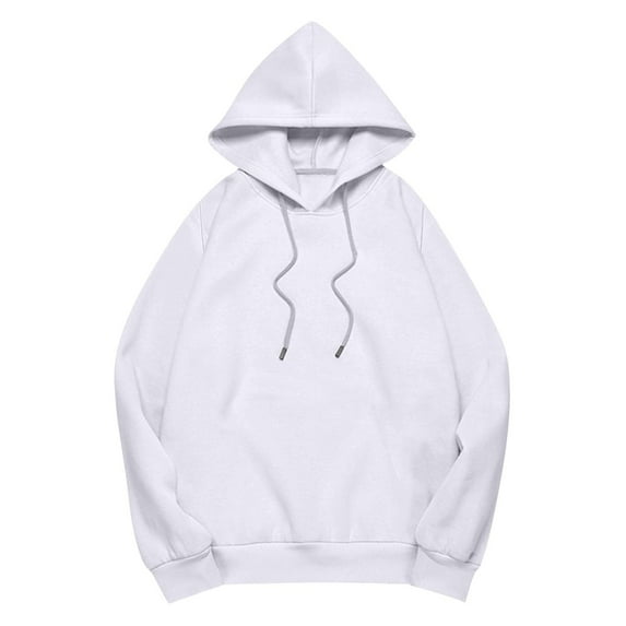 Womens Drawstring Hooded Sweatshirts, Hoodies for Women Fall Fashion Loose Fit Solid Color Athletic Long Sleeve Pullover