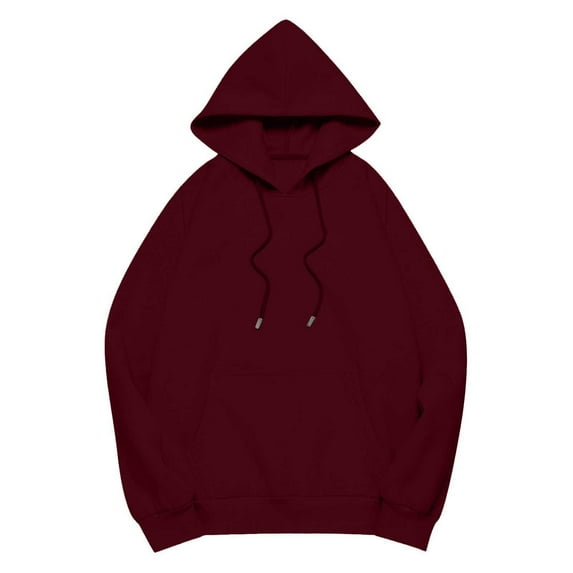 Womens Drawstring Hooded Sweatshirts, Hoodies for Women Fall Fashion Loose Fit Solid Color Athletic Long Sleeve Pullover