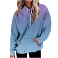 thumbnail image 1 of Womens Drawstring Hooded Sweatshirts, Hoodies for Women Fall Fashion Oversized Loose Fit Ombre Tie Dye Long Sleeve Pullover with Pockets S-2XL, 1 of 4