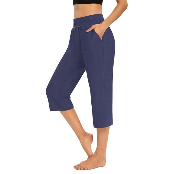 Womens Drawstring Shorts Summer Elastic Waist Casual Lightweight Cropped Pants For Stretch High Waisted Crop Office Work Pants Casual Capris Yoga Dress Pant