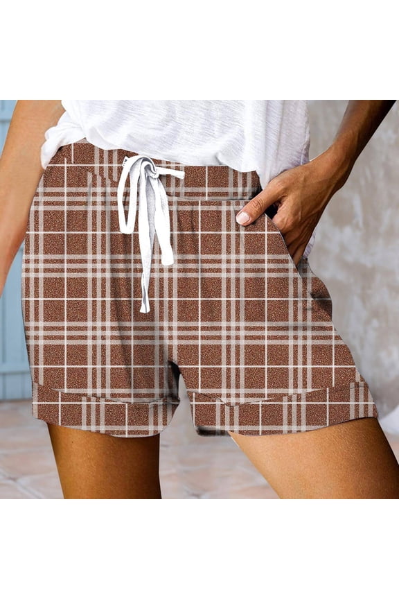 Womens Drawstring Shorts Summer Elastic Waist Casual Lightweight With Pockets Waist Trainer for Women Short Torso Womens Short Sleeve Tunic Tops for Leggings Bike Shorts with Pockets Women plus Size