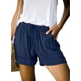 thumbnail image 1 of Womens Drawstring Shorts Summer Elastic Waist Casual Lightweight with Pockets, 1 of 11