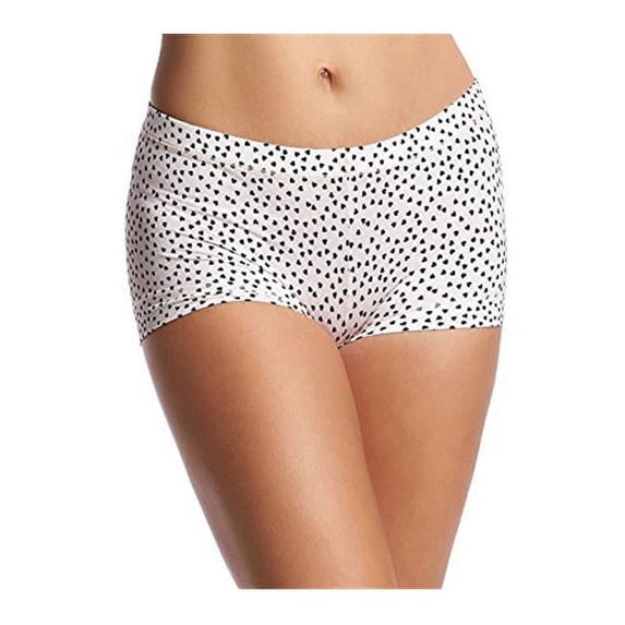 Womens Dream Collection Boy Short, Confetti Heart Print - Size 9