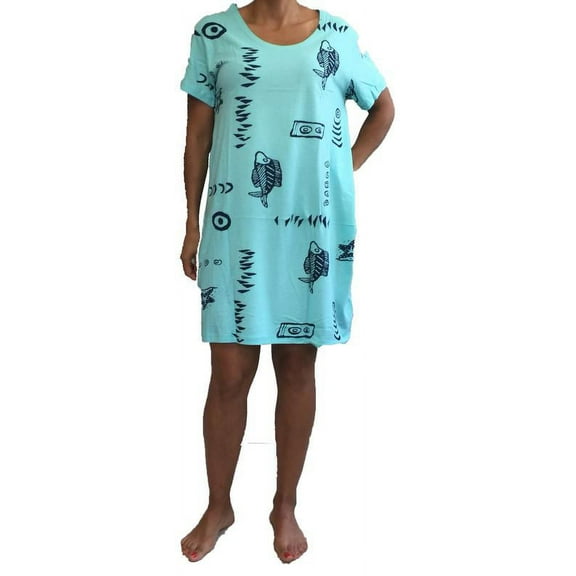 Womens Dress- Beach Cover Up Beach Summer Shift Dress Short Cotton Tee