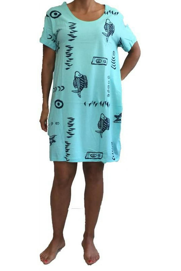 Womens Dress- Beach Cover Up Beach Summer Shift Dress Short Cotton Tee