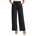 thumbnail image 1 of Womens Dress Pants Wide Leg Stretchy Work Pants Women High Waisted Business Casual Trousers Slacks with Pockets, 1 of 6